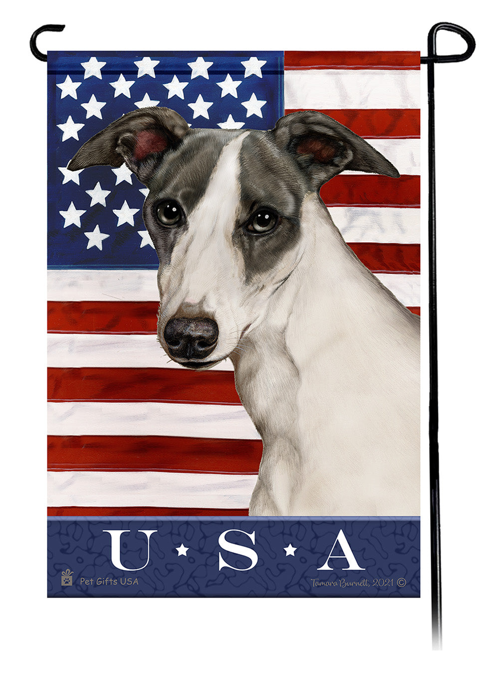 Whippet True Blue - Garden Flag