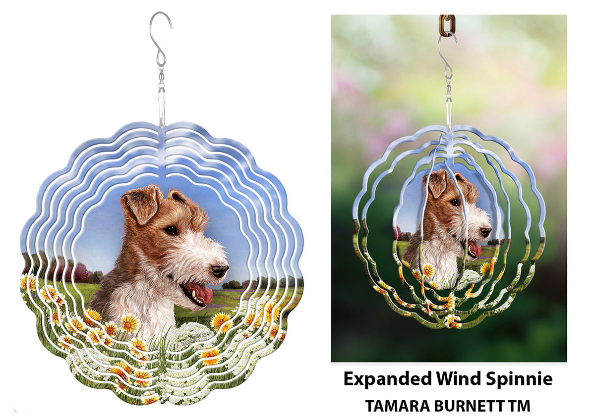 Wirehaired Fox Terrier Wind Spinner