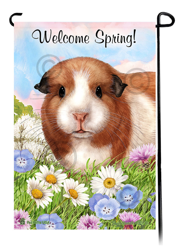 American Guinea Pig Welcome Spring Garden Flags