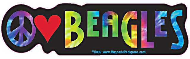 Beagle Yippie Hippie Bumper Sticker