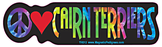 Cairn Terrier Yippie Hippie Bumper Sticker