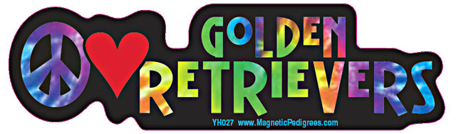 Golden Retriever Yippie Hippie Bumper Sticker