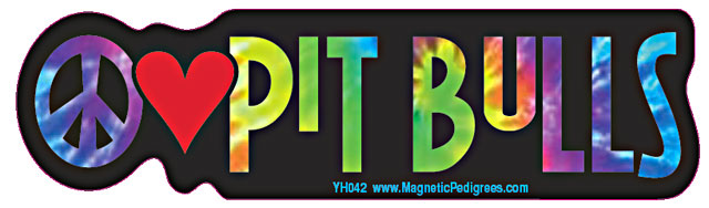 Pit Bull Yippie Hippie Bumper Sticker
