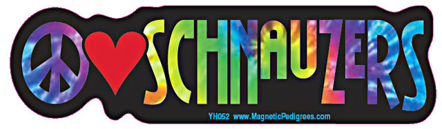 Schnauzer Yippie Hippie Bumper Sticker