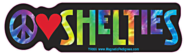Shetland Sheepdog Yippie Hippie Bumper Sticker