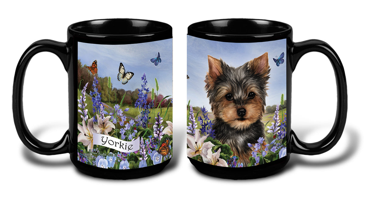 Yorkie - Garden Party Fun Mug 15 oz
