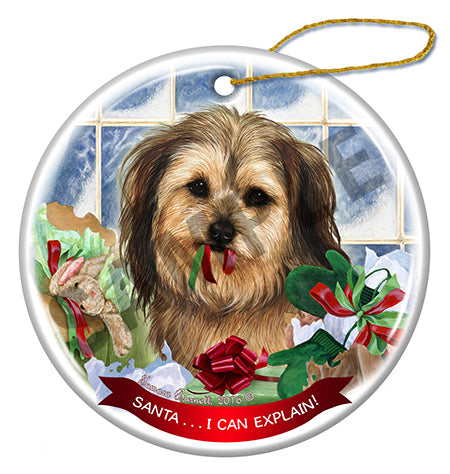 Yorkipoo - Santa I Can Explain Ornament