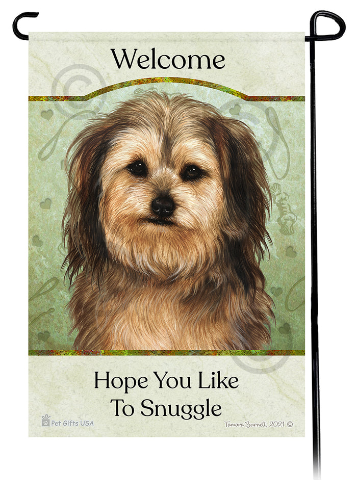 Yorkipoo Hope You Like To Snuggle Garden Flags
