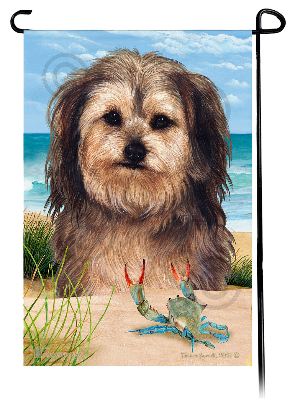 Yorkipoo Summer Flowers Garden Flag