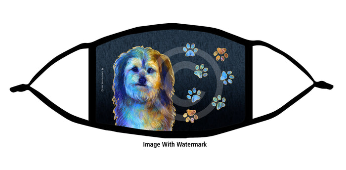 Yorkipoo Fawn Face Mask