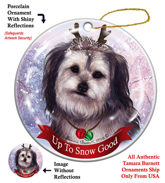 Yorkipoo Silver - Up To Snow Good Ornament