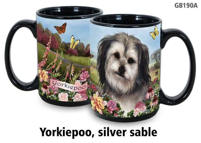 Yorkiepoo Silver Sable - Garden Party Fun Mug 15 oz
